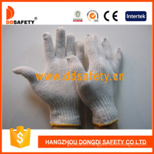 Natural Knitted Cotton Work Gloves with CE (DCK701)